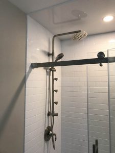 White Shower with Silver Shower Head