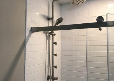 White Shower with Silver Shower Head