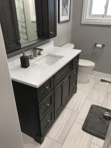 White & Black Sink and Vanity