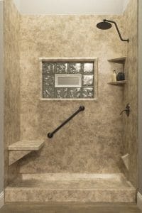 Walk In Shower with a Bench
