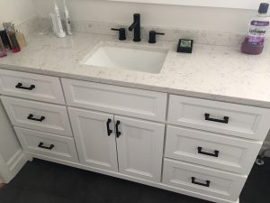 White Vanity and Sink